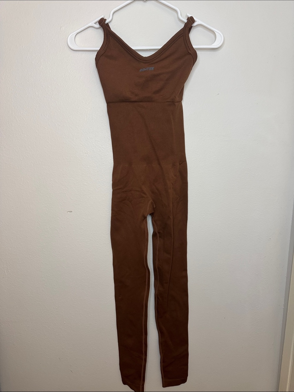 Bo + Tee Brown Fitted Jumpsuit - Women's Slim Fit